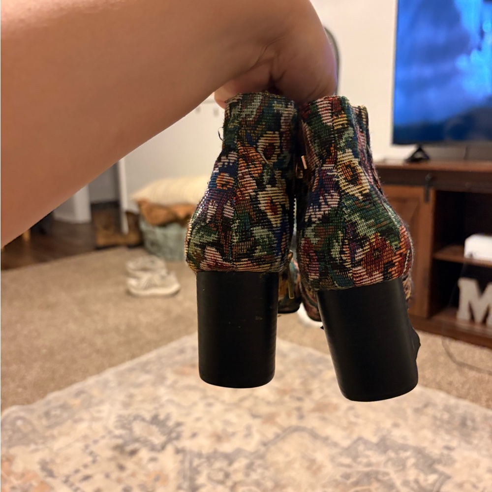 Floral Ankle Boots - Picture 3 of 4